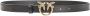 Pinko Smalle leren riem met Love Birds Diamond Cut gesp Zwart Dames - Thumbnail 1