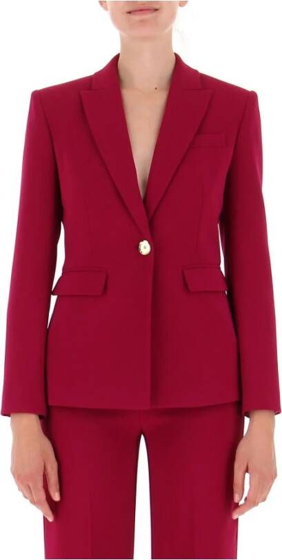 Pinko Stretch Crepe Blazer Violet Paars Dames