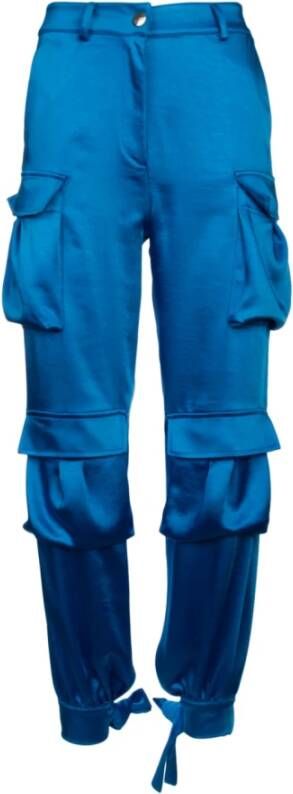 Pinko Straight Trousers Blauw Dames