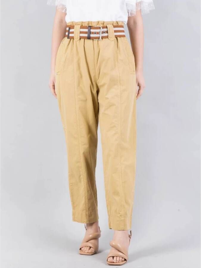Pinko Avida Pantalone Pj704 Pelleovo Geel Dames