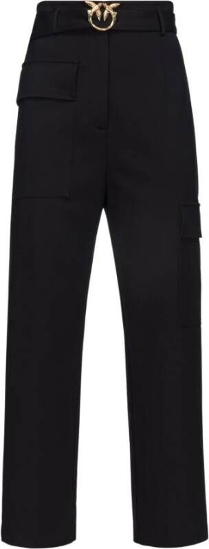 Pinko Straight Trousers Zwart Dames