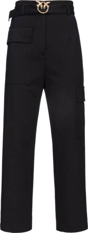 Pinko Straight Trousers Zwart Dames