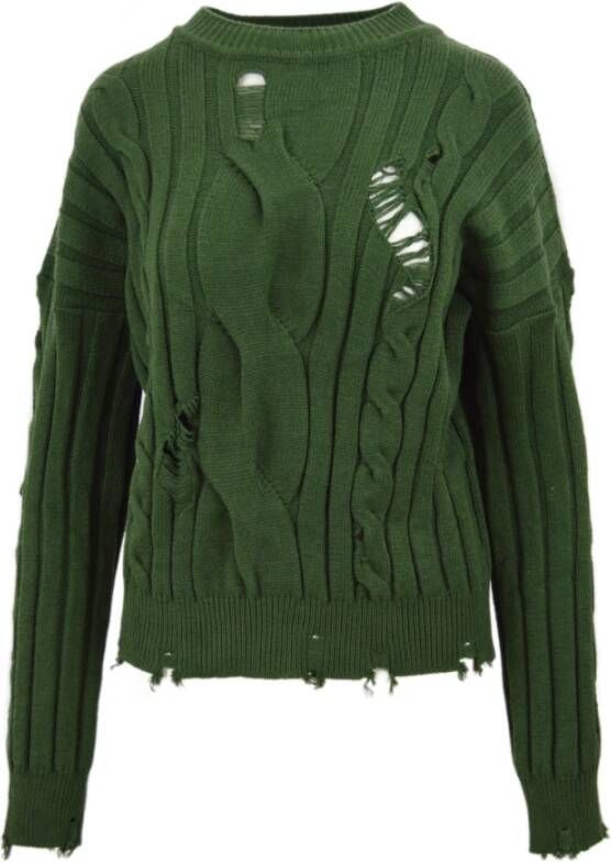 Pinko Sweater braiding used look Groen Dames