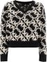 Pinko Love Birds Logo Patroon Wol Pullover Multicolor Dames - Thumbnail 1