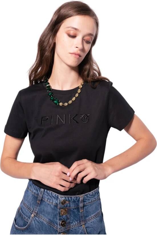 Pinko Marcelle T.shirt Zwart Dames
