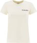 Pinko Katoenen Jersey T-Shirt met Lady Print Beige Dames - Thumbnail 1