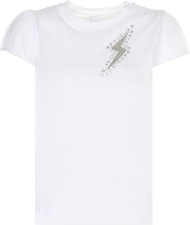 Pinko Casual Grafische Print T-shirts en Polos White Dames
