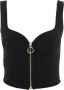 Pinko Zwarte Top met Rits Black Dames - Thumbnail 1