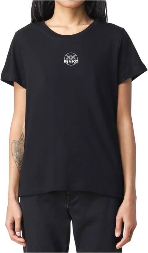 Pinko Stijlvolle T-shirt voor mannen en vrouwen Black Dames