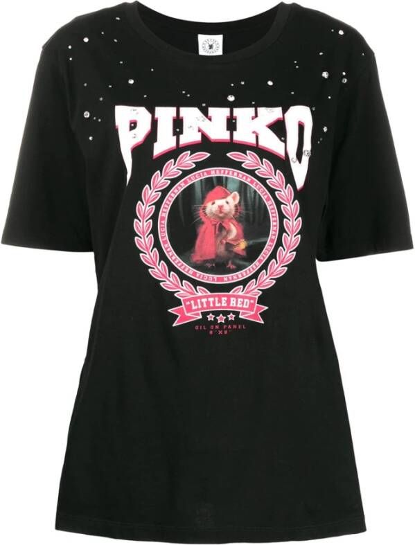 Pinko Zwarte Dames T-shirt Black Dames