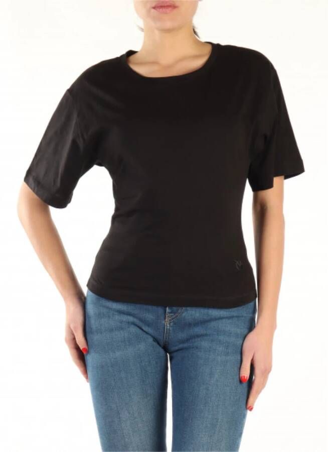 Pinko Roze Retro Achterkant T-Shirt met Love Birds Detail Roze Dames