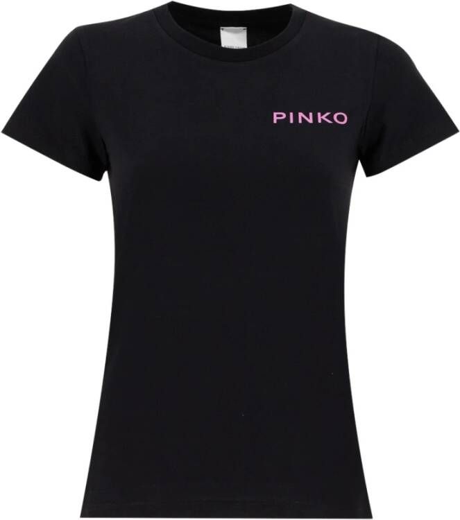 Pinko Jersey katoenen T-shirt met Lady Print Zwart Dames