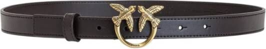 Pinko Thin Love Birds Belt Zwart Dames