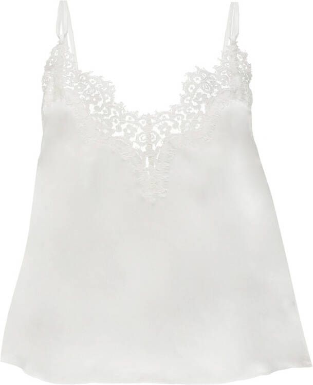 Pinko Top in satin and lace Wit Dames