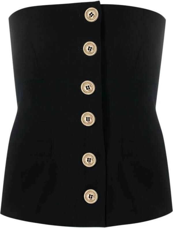 Pinko Elegante Zwarte Top Limousine Zomer Black Dames