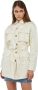 Pinko Room Fringed Jas met Verstelbare Taille White Dames - Thumbnail 3