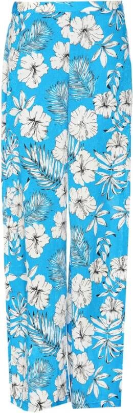 Pinko Trousers Blue Blauw Dames