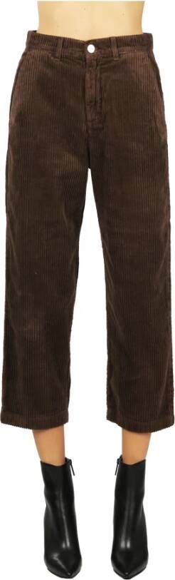 Pinko Trousers Brown Bruin Dames