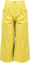 Pinko Loszittende Hoge Taille 3 4 Lengte Katoenen Broek Yellow Dames - Thumbnail 1
