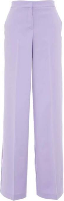 Pinko Leather Trousers Purple Dames