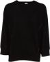 Pinko Zwarte Kasjmier Trui met Asymmetrische Manchetten Black Dames - Thumbnail 1