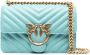Pinko Turquoise Gewatteerde Crossbody Tas Blauw Dames - Thumbnail 1