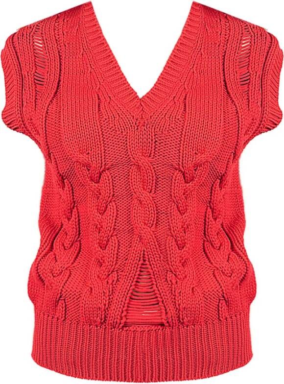 Pinko V-neck Knitwear Rood Dames