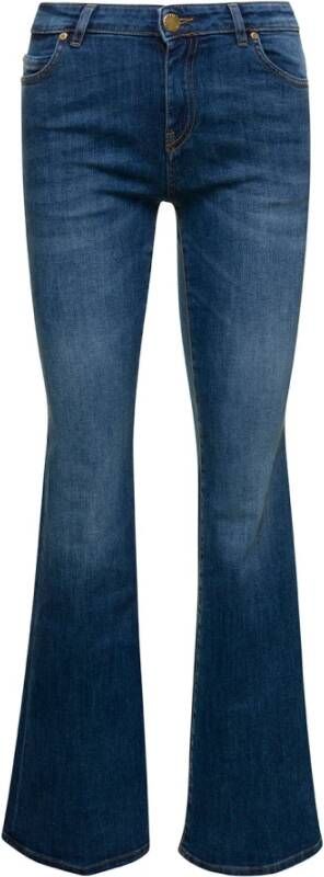 Pinko Vintage Medium Donkere Denim Jeans Blue Dames