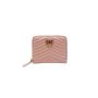 Pinko Leren portemonnee met chevronpatroon en rits Pink Dames - Thumbnail 1