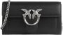 Pinko Elegante Zwarte Leren Portemonnee Love One Black Dames - Thumbnail 3
