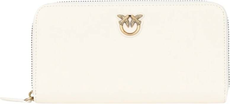 Pinko Witte Damesportemonnee met Love Birds Logo White Dames