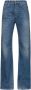 Pinko Vintage Dirty Flare-Fit Denim Jeans Blue Dames - Thumbnail 1