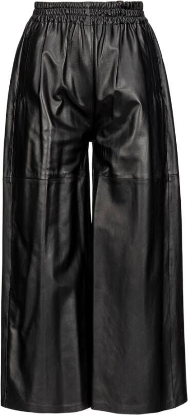 Pinko Wide-leg trousers in ultra-light leather Zwart Dames