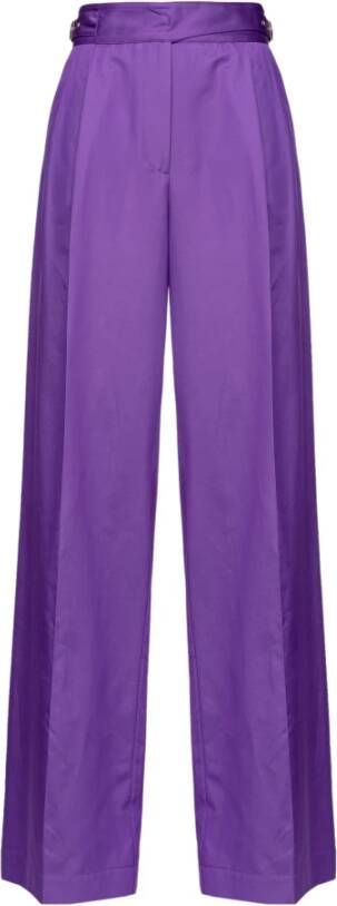 Pinko Wide Trousers Purple Dames