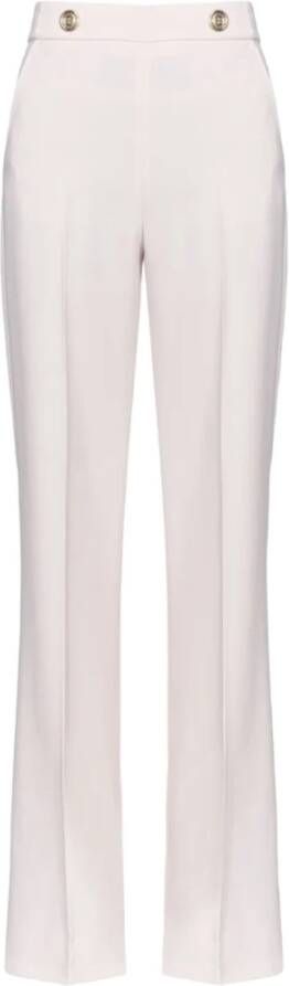 Pinko Wide Trousers White Dames
