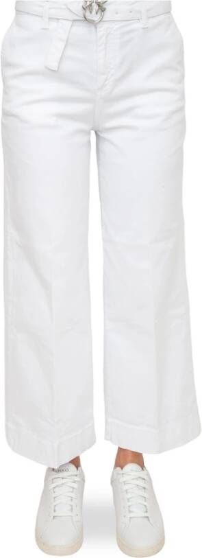 Pinko Cropped Trousers White Dames