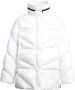 Pinko Geometrisch Gewatteerd Jack Wit White Dames - Thumbnail 1