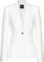 Pinko Witte Single-Breasted Blazer met Gouden Knopen White Dames - Thumbnail 1