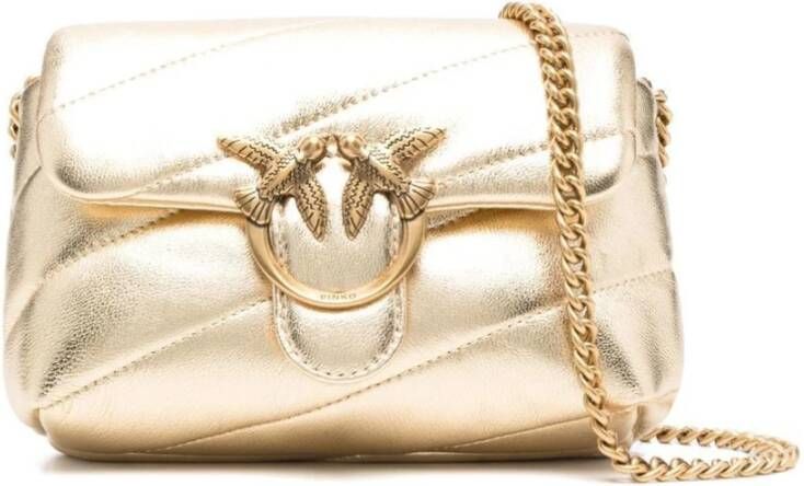 Pinko Women Bags Shoulder Bag Oro Antique Gold Ss23 Beige Dames