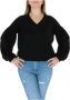 Pinko Zwart V-hals Gebreide Kleding voor Vrouwen Black Dames - Thumbnail 1