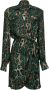 Pinko Korte Viscosejurk met Luipaardprint Multicolor Dames - Thumbnail 1