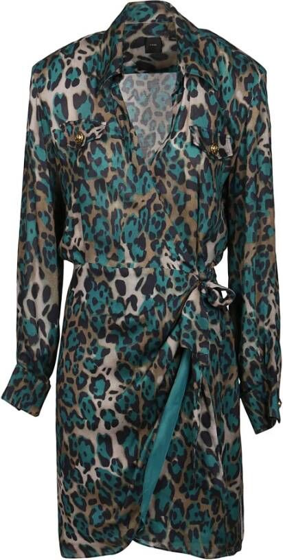 Pinko Wrap Dresses Groen Dames