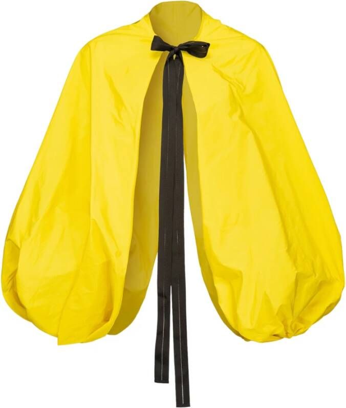 Pinko Wrap-top gepofte mouwen in taffeta Geel Dames