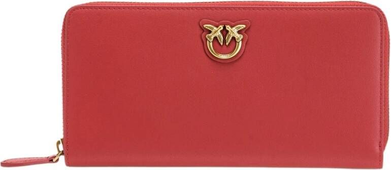 Pinko Zip-around portefeuille in leer Rood Dames