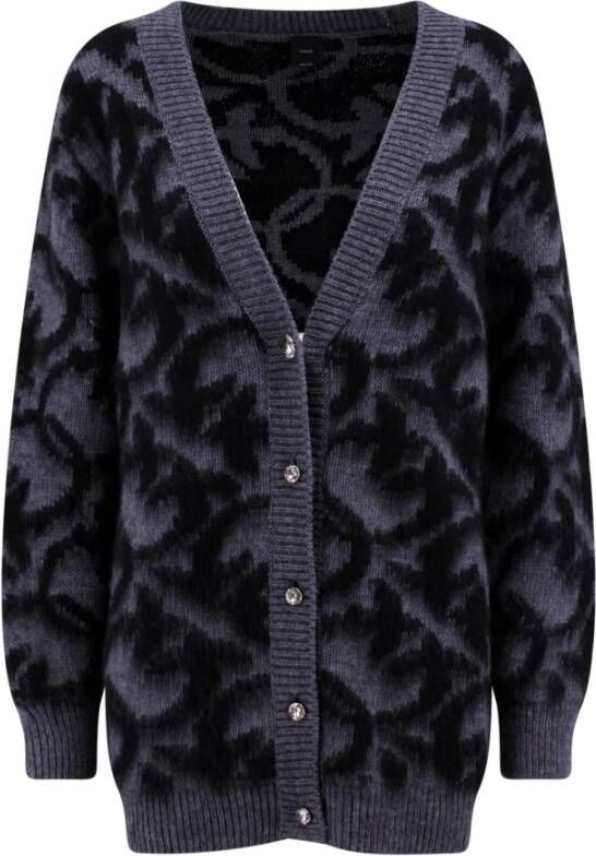 Pinko Zwarte Gebreide Kleding met Iconisch Motief Zwart Dames