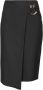 Pinko Zwarte Asymmetrische Rok met Liefdesvogels Gesp Black Dames - Thumbnail 3