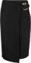 Pinko Zwarte Asymmetrische Rok met Liefdesvogels Gesp Black Dames - Thumbnail 7