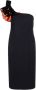 Pinko Zwart Polyester Jurk met Gedrapeerd Detail Black Dames - Thumbnail 1