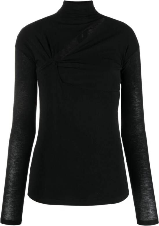 Pinko Zwarte Sweaters met Mononoke Maglia Jersey Misto Cachemir Zwart Dames