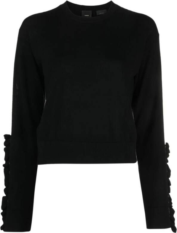 Pinko Zwarte Sweaters met Tigre Maglia Black Dames